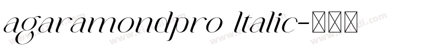 agaramondpro ltalic字体转换
